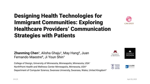 First Full Paper Presentation (CHI '25)
